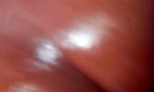 oiled massage on ebony wife's big ass