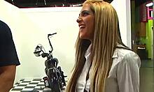 carmel moore takes her boyfriends huge cock into her tight pussy