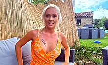 Oletsha, the sexy gourmande, really wants his big cock in her mouth