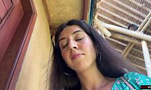 Public Cumwalk in Cafe Eating Pasta Carbonara with Sperm on Face!