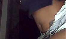 The next door ebony milf flashed her saggy tits in shorts