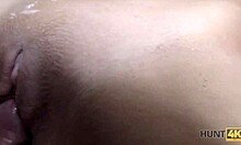 Blonde stops fighting with boyfriend for stranger's money!