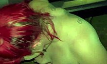 Redhead streetwalker gets completely naked to suck dick in the backseat of a truck - lets guy cum in her whore mouth