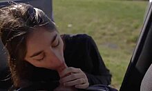 Horny Teen 18+ Sucked And Swallowed Me On Our Road Trip