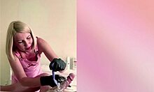 he let a russian blonde near his cock she made him cum hard