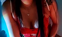 little 18+ angel with brunette hair and small waist squirts softly