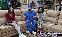 Dr. Tampa conducts Solana's first gynecological exam