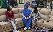 Dr. Tampa conducts Solana's first gynecological exam