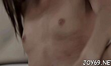 Solo cutie shoves fingers in vag.