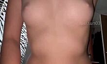 My lover fills my tits with semen!