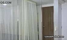 Rimming perfect latina booty after she throats on dick