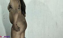 animal print part 1 - crossdressing in lingerie by indian performer