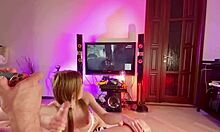 Had To Stop Playing Video Game Because Slutty Baby Girl Wanted To Stretch Her Asshole