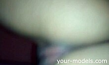 she caresses her beautiful brunette body so gently