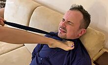 Reckless perverted students humiliate teacher by spitting all over his face in double spit femdom.