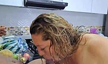 Marie gives blowjobs to her stepson