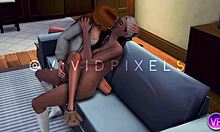 A shemale futa shoves her cock in girlfriend during movie night