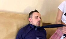 Reckless perverted students humiliate teacher by spitting all over his face in double spit femdom.