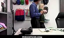 pervofficer - hardsex with the security guard in his office - emma starletto