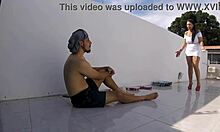 That latina milf broke the dick with her ass at the construction site