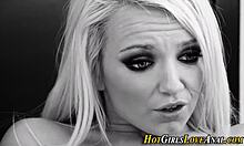 Petite teen's ass is licked gently by another girl