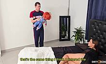 In part two, the mature milf stepmother surprises her stepdaughter with intense fucking, blowjob, and creampie in the bedroom