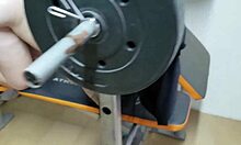 i burst her pussy and my friend fucks her ass hard.