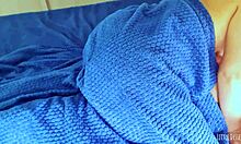 gorgeous tanned latina rubs her pussy