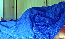 gorgeous tanned latina rubs her pussy