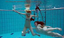 Two Hot Lesbians In The Pool!