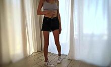 18 Year Old Girl Shows Clothes To Stepdad