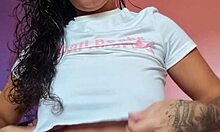 Hot latina morena Espuleta Maia fingers herself in POV, so curvy and beautiful! 😍