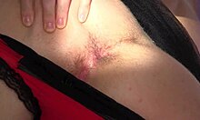 milf cums with dildo close-up