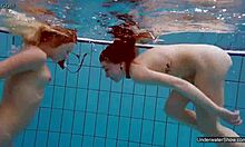 Two Hot Lesbians In The Pool!