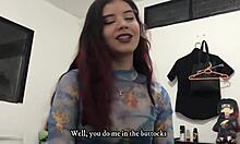 horny stepsister gets cum in mouth after intense fucking with her partner