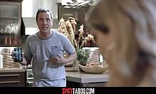 blonde babysitter's intense pleasure from cheating husband's fuck