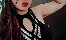 mi nueva lenceria de maya en la webcam, mostrando todo