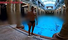 risky pick up sex with petite spanish in thermal bath - valentina lapiedra