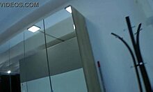 petite blonde flashes pussy and ass 😏