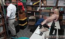 The blonde teen police officer got gangbanged for her first time attempted theft