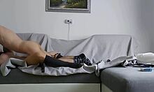 passionate intense sex on couch with tight pussy and creampie 😘