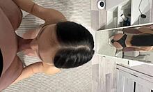 Cheap whore housewife gives best blowjob while worshiping big fat ass