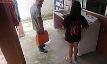 housewife pays technician with big ass while hubby is out 😈