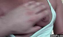 Lovely Busty Babe Gets Stuffed on Couch.