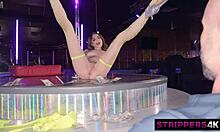 Nikki Nicole teases client's fat pole, rips clothes, stripteases. Then milks fat cock with blowjob and facial.