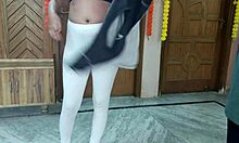 Trick teen to strip and suck cock in yoga