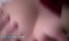 Slutty Japanese schoolgirl gives oral after intense fingering - epic JAV