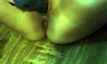 Horny hot wife playing with her pussy using dildo!