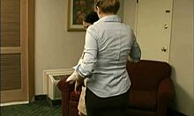 Samara Mae receives bare ass spanking from girl scout roleplay