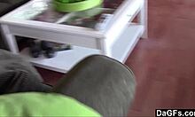 Lovely Busty Babe Gets Stuffed on Couch.